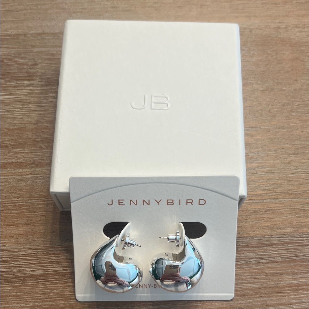 Jenny Bird Paige Puff Earrings - silver - NIB
